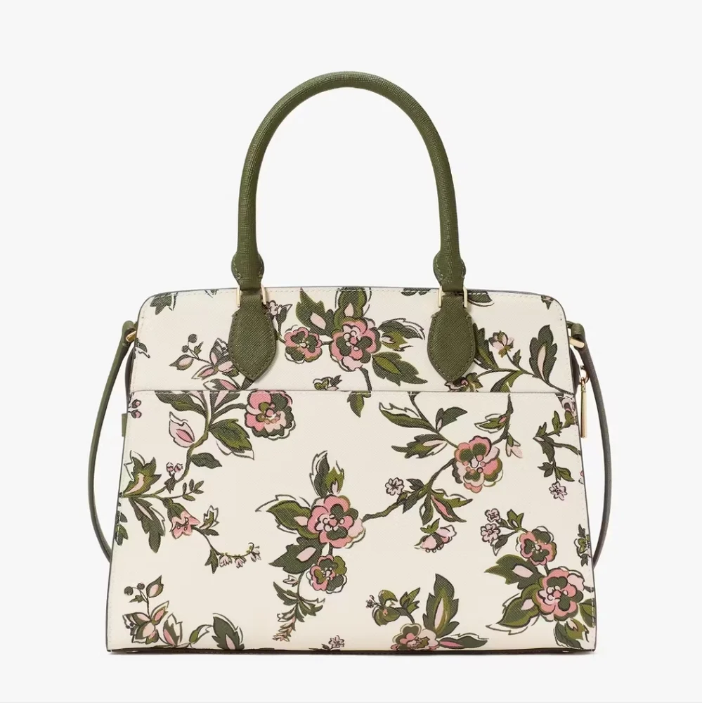 Kate Spade Madison Floral Medium Satchel, Meringue Multi - Picture 4 of 5
